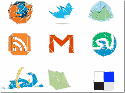 Web 2.0 Logos Origami