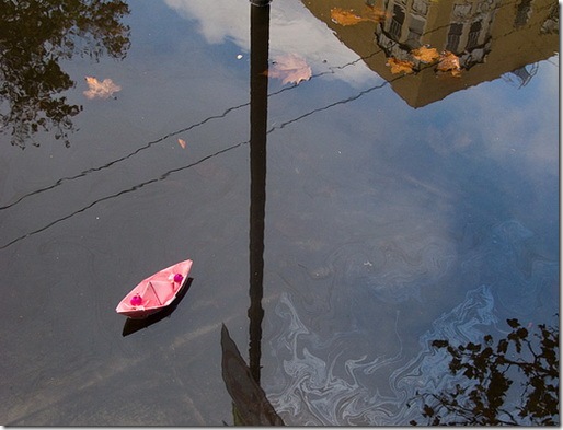 Paper Boat in the Rain - Haiku