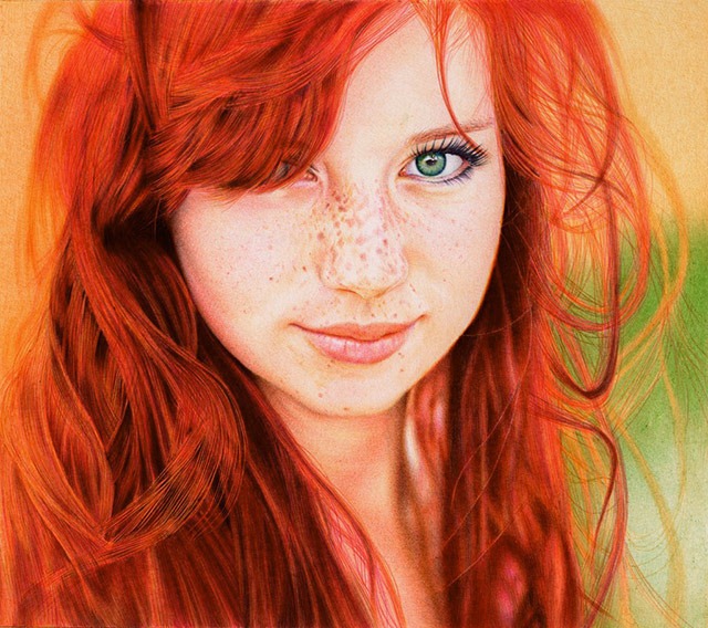 Redhead-Girl-Ballpoint-Pen-by-Vianaarts