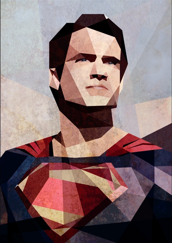 Man-of-Steel---Cubism-Art-by-Luis-Huertas