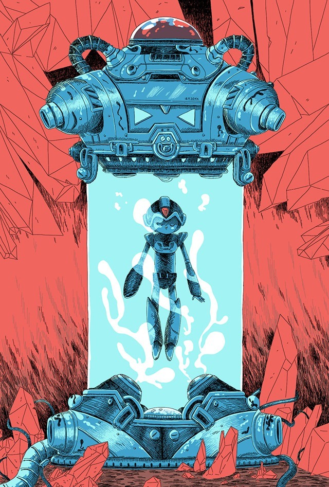 Mega-Man-X-Illustration-by-Zac-Gorman