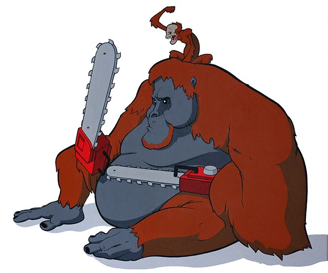 Eric_pause_chainsaw_animals_orangutan