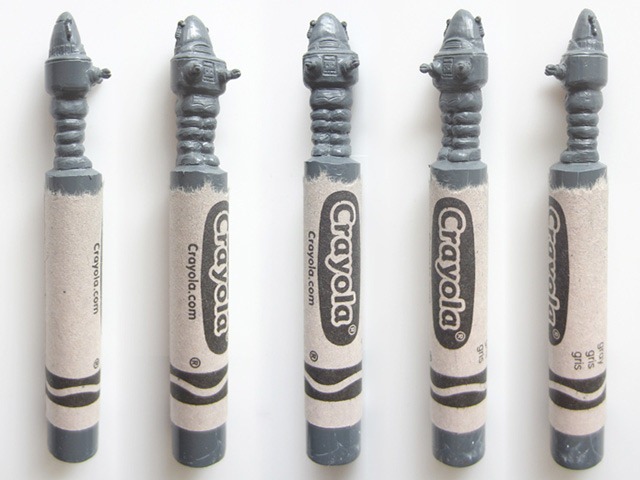 Robby-The-Robot-Crayon-Sculptures-by-Hoang-Tran