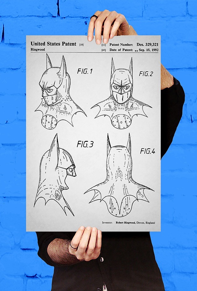 Batman-Headdress-Patent-Print-by-Jason-Stanley