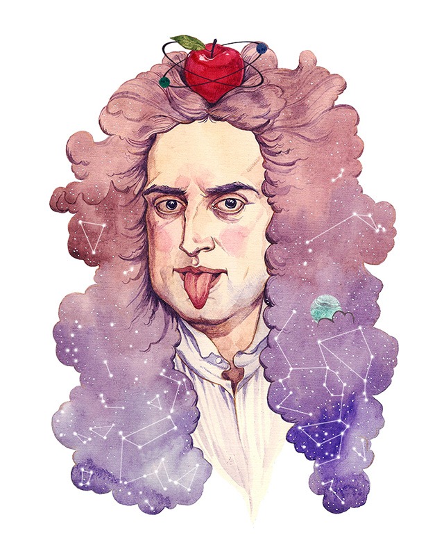 Asya-Lisina-Isaac-Newton-Illustration