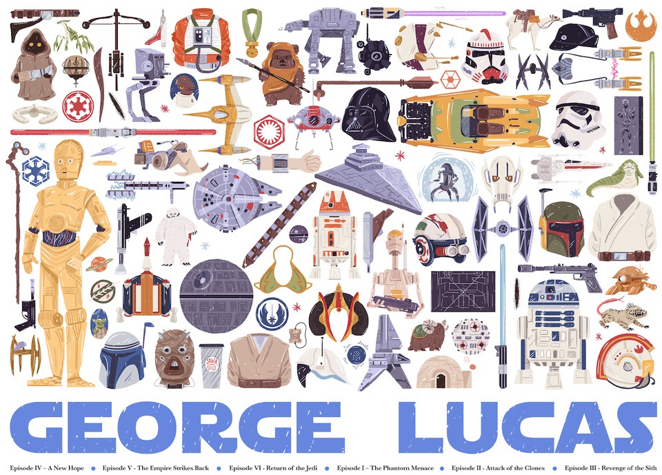 George_Lucas_Hollywood_Kits_Illustrations_by_Maria_Suarez-Inclan