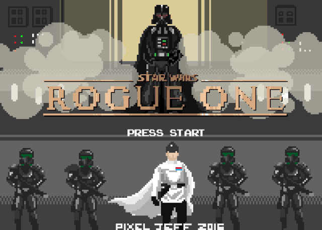 Dark Side Rogue One pixel art 2016