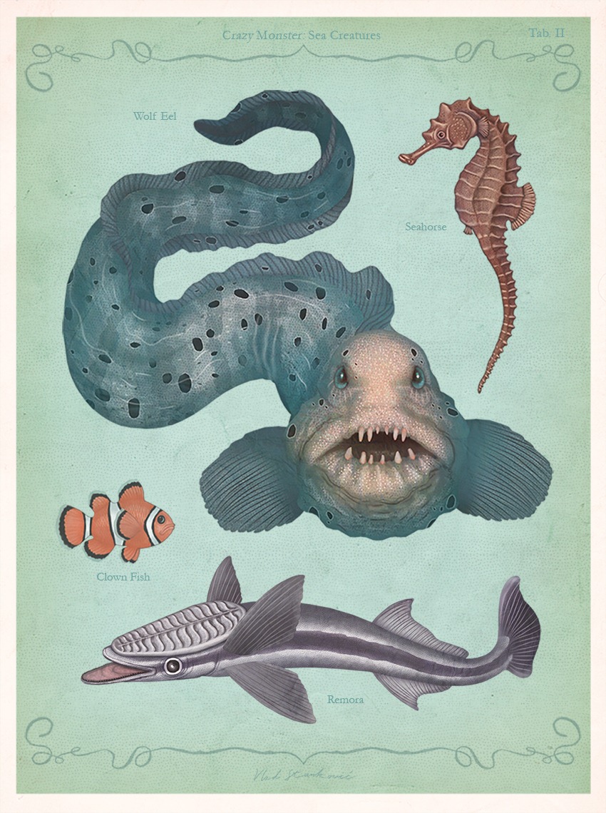 Crazy Monster Sea Creatures Illustrations by VLAD stankovic 02