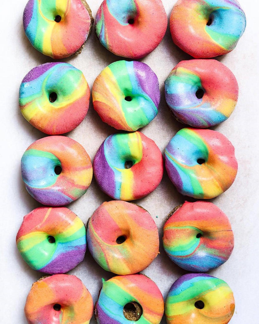 Sam Murphy Vegan Rainbow Donuts