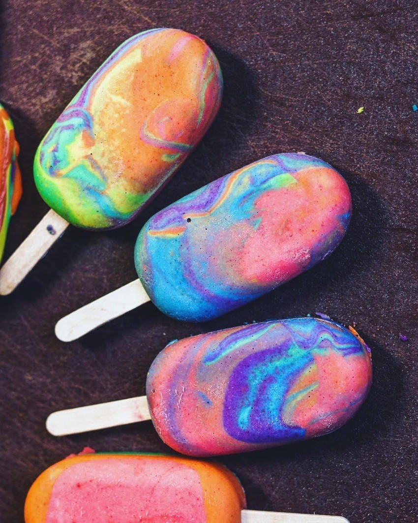 Sam Murphy Vegan Rainbow Popsicles